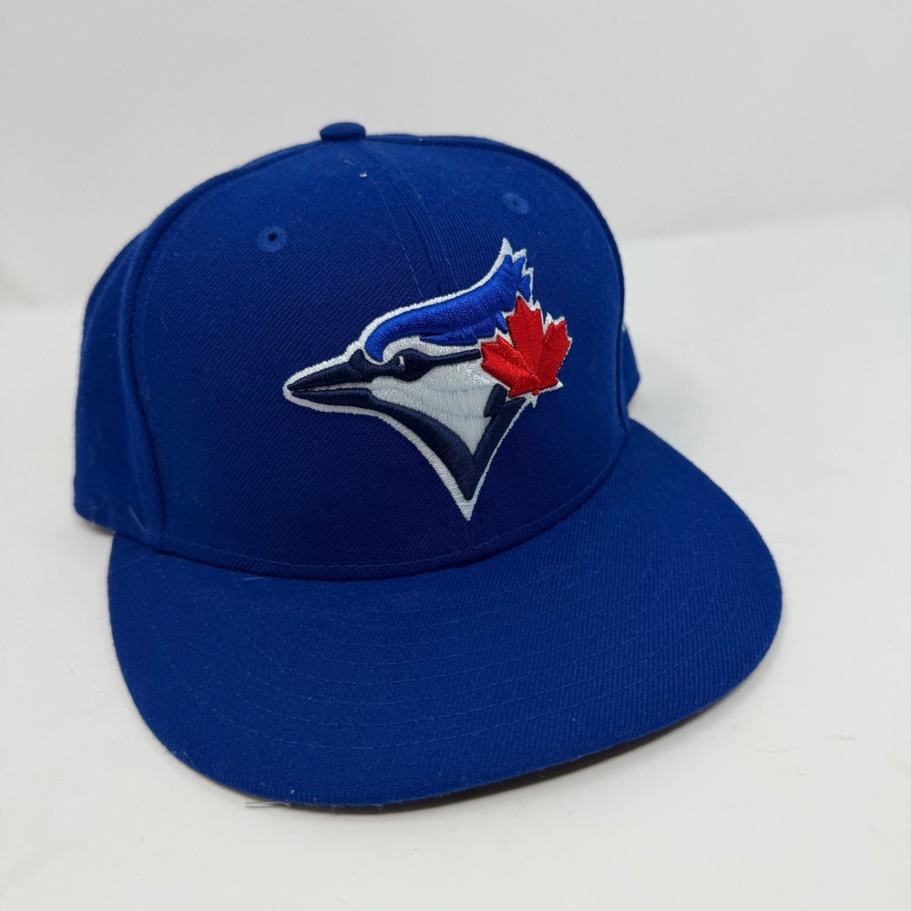 New Era 59FIFTY Toronto Blue Jays Fitted Hat Royal Blue MLB On-Field Cap 7 1/4